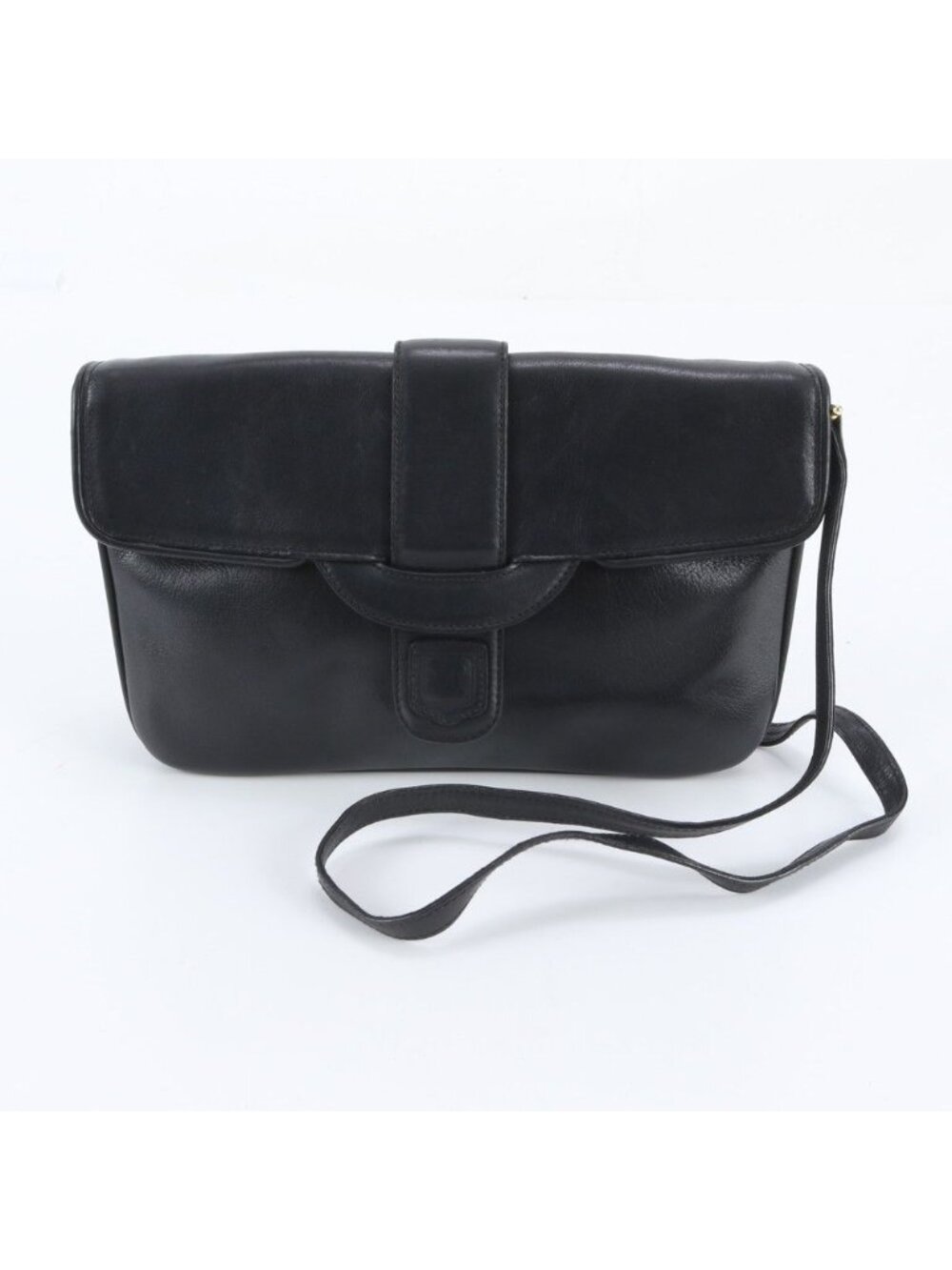 Celine Vintage Leather Shoulder Bag Crossbody Hand Black